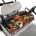 thumbnail image 1 of Renewold Golf Cart Seat Cover with 4 Pockets Soft Non-Slip Golf Cart Cloth Seat Cover Compatible with EZGO Yamaha and More 2 Person Club Cars, American Tribal Highland Cow Sunflower Claret, 1 of 7