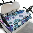 thumbnail image 1 of Renewold Golf Cart Seat Cover with 4 Pockets Sweat Absorption Comfortable Golf Cart Seat Towel Blanket Easy to Install Washable for Women Men, Boho Floral Blue Violet, 1 of 7