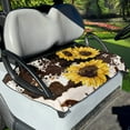 thumbnail image 1 of Renewold Golf Cart Seat Cover Breathable Golf Blanket Keeps Seat Cool and Comfortable Fits for All 2-Seat Golf Carts, Sunflower Brown Cow Print, 1 of 5