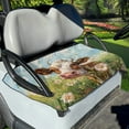 thumbnail image 1 of Renewold Golf Cart Seat Cover Comfortable Golf Cart Seat Towel Blanket Suitable for 2/4 Person Seats Club Car Seats, Cow Daisy Grassland, 1 of 5