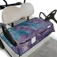 thumbnail image 1 of Renewold Golf Cart Seat Cover with Front Pockets Lightweight Breathable Golf Cart Accessories Keeps Seat Cool and Clean Fits for Most 2 Person Club Car, Marble Violet Blue, 1 of 7