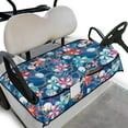 thumbnail image 1 of Renewold Golf Cart Seat Cover with Front Pockets Lightweight Soft Blanket Accessories Compatible with EZGO Yamaha Club Cars and More 2 Person Seats, Golf Ball Hibiscus Tropical Leaf, 1 of 7