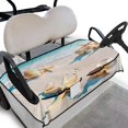 thumbnail image 1 of Renewold Golf Cart Seat Cover with Front Pockets Universal Soft Golf Cart Blanket Keeps Cool and Clean Fits for All 2-Seat Club Car, 52 x 32 Inch, Beach Seashell Starfish Conch, 1 of 7
