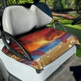 thumbnail image 1 of Renewold Golf Cart Seat Cover Lightweight Golf Blanket Accessories Universal Fit for EZGO Yamaha Club Cars and More 2-Seat Golf Cart, Hawaiian Palm Tree Beach Sunset, 1 of 5
