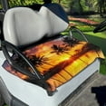 thumbnail image 1 of Renewold Golf Cart Seat Cover Lightweight Golf Blanket Universal Fit for EZGO Yamaha Club Cars and More 2-Seat Golf Cart, Hawaiian Palm Tree Gold Sunshine, 1 of 5