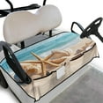 thumbnail image 1 of Renewold Golf Cart Seat Cover with Pockets Soft Breathable Quick Dry Golf Cart Towel Blanket Fits for EZGO Yamaha Club Cars and More 2 Person Seats, Beach Starfish Seashell Blue, 1 of 7
