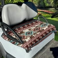 thumbnail image 1 of Renewold Golf Cart Seat Cover Portable Golf Cart Seat Blanket Easy to Install Suitable for 2/4 Person Seats Club Car Golf Cart, American Tribal Brown Cow Print, 1 of 5