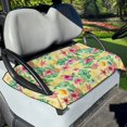 thumbnail image 1 of Renewold Golf Cart Seat Cover Portable Golf Cart Seat Blanket Machine Washable Suitable for 2/4 Person Seats Golf Cart Club Car, Tropical Hibiscus Leaf Lemon Pineapple, 1 of 5