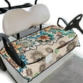 thumbnail image 1 of Renewold Golf Cart Seat Cover Protector Soft Breathable Golf Cart Accessories with Front Pockets Universal Fit for Most 2-Seat Club Car for Women Men, Bohemian Flower, 1 of 7