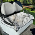 thumbnail image 1 of Renewold Golf Cart Seat Cover Soft Golf Cart Seat Towel Blanket Fits for EZGO Yamaha Club Cars and More 2-Seat Golf Cart, Marble White Grey, 1 of 5