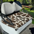thumbnail image 1 of Renewold Golf Cart Seat Cushion Cover Portable Sport Golf Blanket Keeps Seat Comfort and Clean Universal Fit for Most Golf Carts, Brown Cow Skin Print, 1 of 5