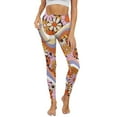 thumbnail image 1 of Renewold Groovy Hippie Flower Pockets Yoga Leggings for Women Athletic Yoga Pants High Waist Scrunch Butt Lifting Printed Ankle Pants Casual Leggings 4 Way Stretch, XL, 1 of 8