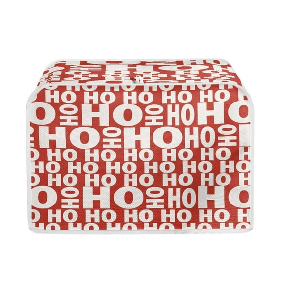 Renewold HO-HO-HO Toaster Covers 2 Slice Lightweight Bread Toaster Cover Machine Washable Wide Slot Toaster Oven Dustproof Cover with Top Handle for Kitchen,Christmas Day