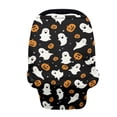 thumbnail image 1 of Renewold Halloween Ghost Pumpkin Star Stretchy Baby Car Seat Covers Carseat Canopy, Baby Breastfeeding Stroller High Chair Shopping Cart Cover, 1 of 7