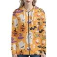 thumbnail image 1 of Renewold Halloween Theme Zipper Hoodie Streetwear Boo Ghosts Graphic Crewneck Sweatshirt Street-Wear Size 5XL Women Oversized Sport Clothing Sweatshirt Jacket, 1 of 6