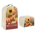 thumbnail image 1 of Renewold Harvest Fall Blender Cover 2 Slice Toaster Cover Set Sunflowers Pumpkins Kitchen Food Processor Cover with Hanlde Dustproof Thanksgiving Wide Slot Toasters Cover, 1 of 6