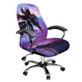 thumbnail image 1 of Renewold Hawaii Palm Tree Violet Office Computer Chair Cover Anti-slip Protective Boss Rotating Office Chair Cover Desk Chair Protector Cover with Elastic Bottom, L, 1 of 7