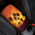 thumbnail image 1 of Renewold Hawaiian Palm Tree Orange Auto Center Console Cover Pad for Most Vehicle SUV Soft Comfortable Armrest Mat Cushion Car Accessories Protector, 1 of 6