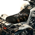 thumbnail image 1 of Renewold Heavy Duty ATV Seat Cover 25.2x10 Inch, Waterproof & UV Resistant Four Wheeler Seat Cover for Yamaha Kodiak, Polaris Scrambler, Can-Am Outlander, Deer Camo American Flag, 1 of 7