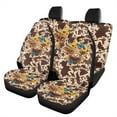 thumbnail image 1 of Renewold Highland Cow Brown Cow Print Car Seat Covers Full Set 4PCS, Non-slip Breathable Universal Fit Auto Seat Protector for Cars,Trucks,SUV Auto Interior Decor, 1 of 7