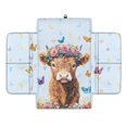 thumbnail image 1 of Renewold Highland Cow Butterfly Blue Auto Center Console Pad Soft Armrest Box Mat Protector Non-slip Middle Console Cover with Pockets Storage Bag Hand Rest Pillow Automobile Decor Accessories, 1 of 9