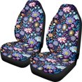 thumbnail image 1 of Renewold Hippie Flower Lotus Blue Purple Car Seat Cover Set of 2, Breathable Front Seat Cover Protector Bucket Seats Protector Auto Interior Accessories, 1 of 7