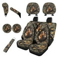 thumbnail image 1 of Renewold Horse Camo Hunting Forest Car Seat Covers Set for Women Men, with Soft Fabric Headrest Covers Keychain Coasters Gear Shift Knob Cover Handbrake Cover Universal Fit for SUV Truck Vans Sedans, 1 of 7
