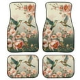 thumbnail image 1 of Renewold Hummingbird Floral Retro Rubber Car Floor Mats 4 Pieces, Universal Fit Front & Rear Auto Rugs Full Set, Protect Your Vehicle's Interior for Car SUV Van & Trucks, 1 of 7