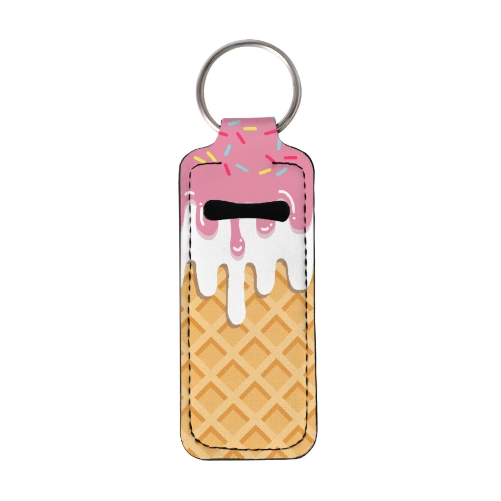 Renewold Ice Cream Chapstick Holder Keychain Clipon Chapsticks Travel
