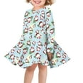 thumbnail image 1 of Renewold Kids Long Sleeve Uniform Dress Teen Girls Santa Xmas Trees Round Neck Dresses Clothing Christmas Daily Going Out School T-shirt Dress Size L, 1 of 4