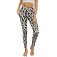 thumbnail image 1 of Renewold Light Grey Leopard Print Pocket Yoga Pants for Women Active Yoga Leggings Butt Lifting Elastic Essential Leggings Lightweight Sportswear Running Tights Ankle Pants, M, 1 of 8