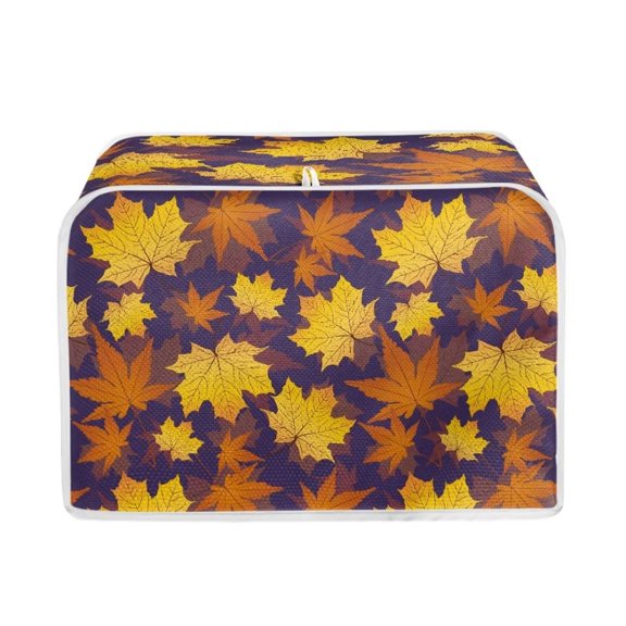 Renewold Maple Leaf 2-Slice Toaster Cover Wide Slot Bread Machine Cover Stain Resistant Kitchen Broiler Appliance Cover Fall Thanksgiving Gift