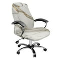 thumbnail image 1 of Renewold Marble Gold White Office Chair Cover Spandex Computer Desk Chair Cover Anti-slip Decorative High Back Chair Slipcover with Elastic Bottom Home Office Decor, L, 1 of 7