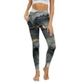 thumbnail image 1 of Renewold Marble Grey Gold Leggings with Pockets for Women Athletic Tights Compression Leggings High Waisted Butt Lifting Printed Pants Comfy Womens Yoga Leggings, 3XL, 1 of 8