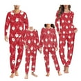 thumbnail image 1 of Renewold Matching Christmas Family Pajamas Santa Candy Canes Long Sleeve Nighwear Lounge Set for Women Size 6XL 2 PCS Warmth Sweatshirt Fit for Jogger/Yoga Sleepwear, 1 of 5