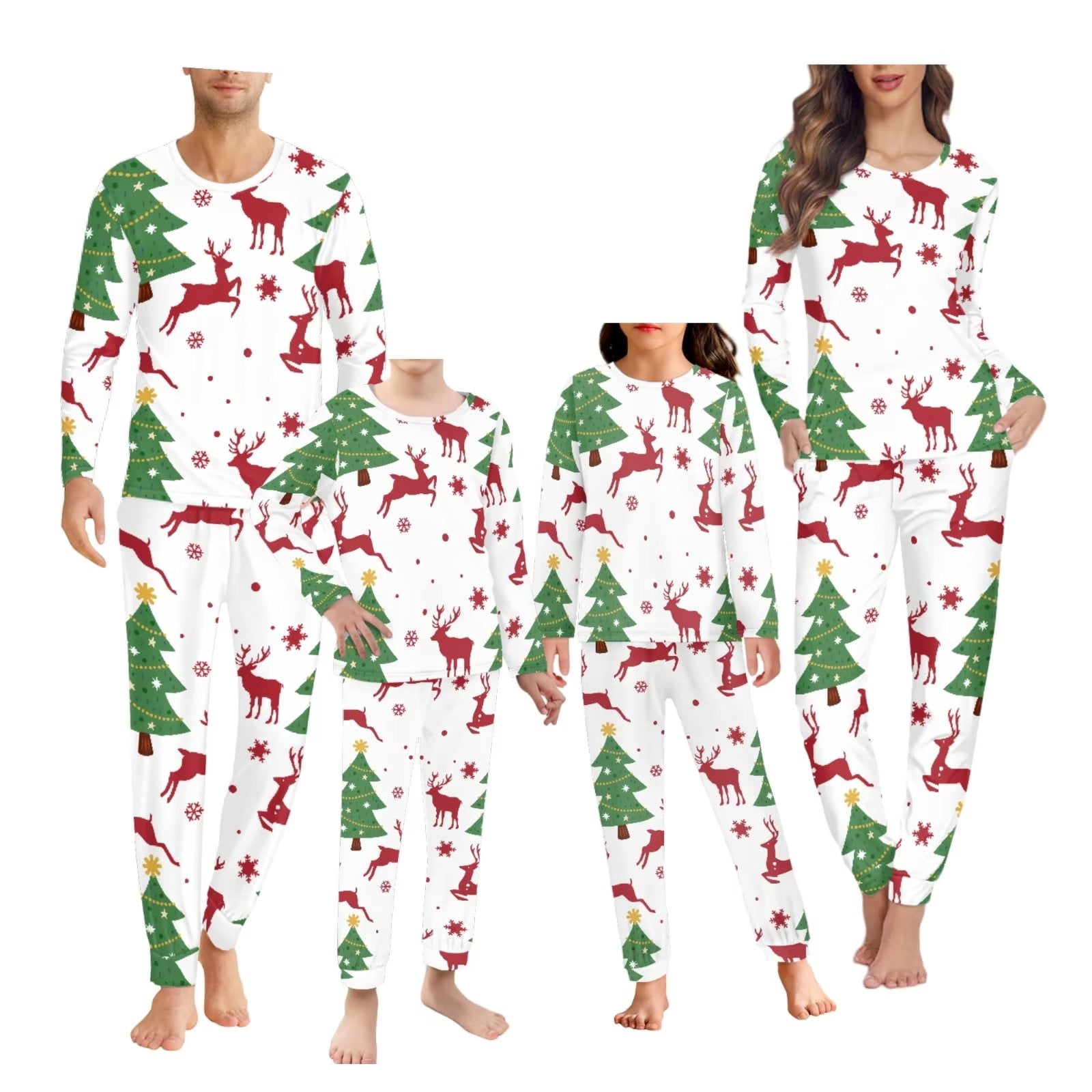 Renewold Matching Christmas Pajamas for Family and Couples Xmas Trees ...