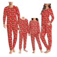 thumbnail image 1 of Renewold Matching Family Pajamas Set 2 Pieces HO-HO-HO Reindeer Crewneck Daily Wear Sleepwear for Men Stretchy Christmas Theme Sleep Loungewear Size 3XL, 1 of 5