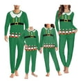 thumbnail image 1 of Renewold Matching Pajamas for Family Christmas Green Elf Graphic Loungewear Size 2XL Snug-Fit Men Pjs Pants Set of 2 Comfortable Tracksuit for Walking/Jogger, 1 of 5