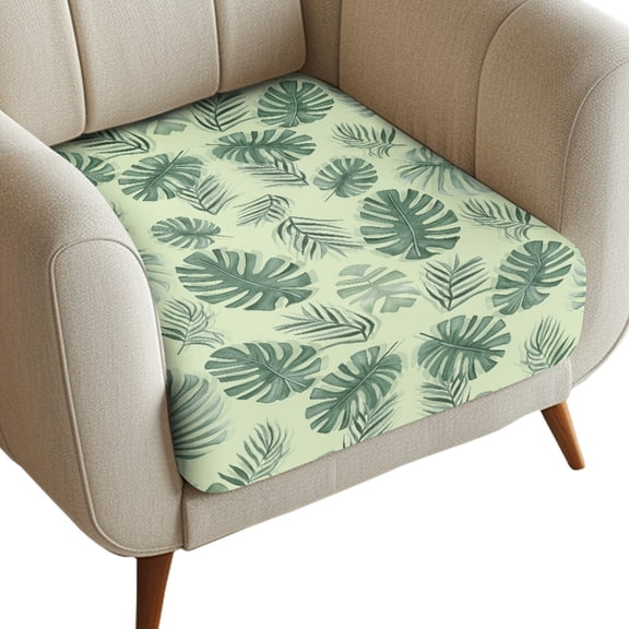 Renewold Monstera Leaf Green Couch Seat Cushion Cover Separate Sofa Seat Cushion Slipcover Wear-Resistant Armchair Seat Cover Washable Stay in Place for Kids, Pets, S