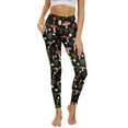 thumbnail image 1 of Renewold Mushroom Daisy Leaf Yoga Pants with Pockets for Women High Waisted Workout Yoga Pants Tummy Control Buttery Soft Compression Pants Sportswear Non See-Through, XL, 1 of 8