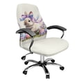 thumbnail image 1 of Renewold Office Chair Cover Decorative Rotating Chair Slipcover Stretch Soft Chair Protector Cover for Desk Computer Chair for Easter Decor, Retro Easter Bunny Egg Bow, S, 1 of 7
