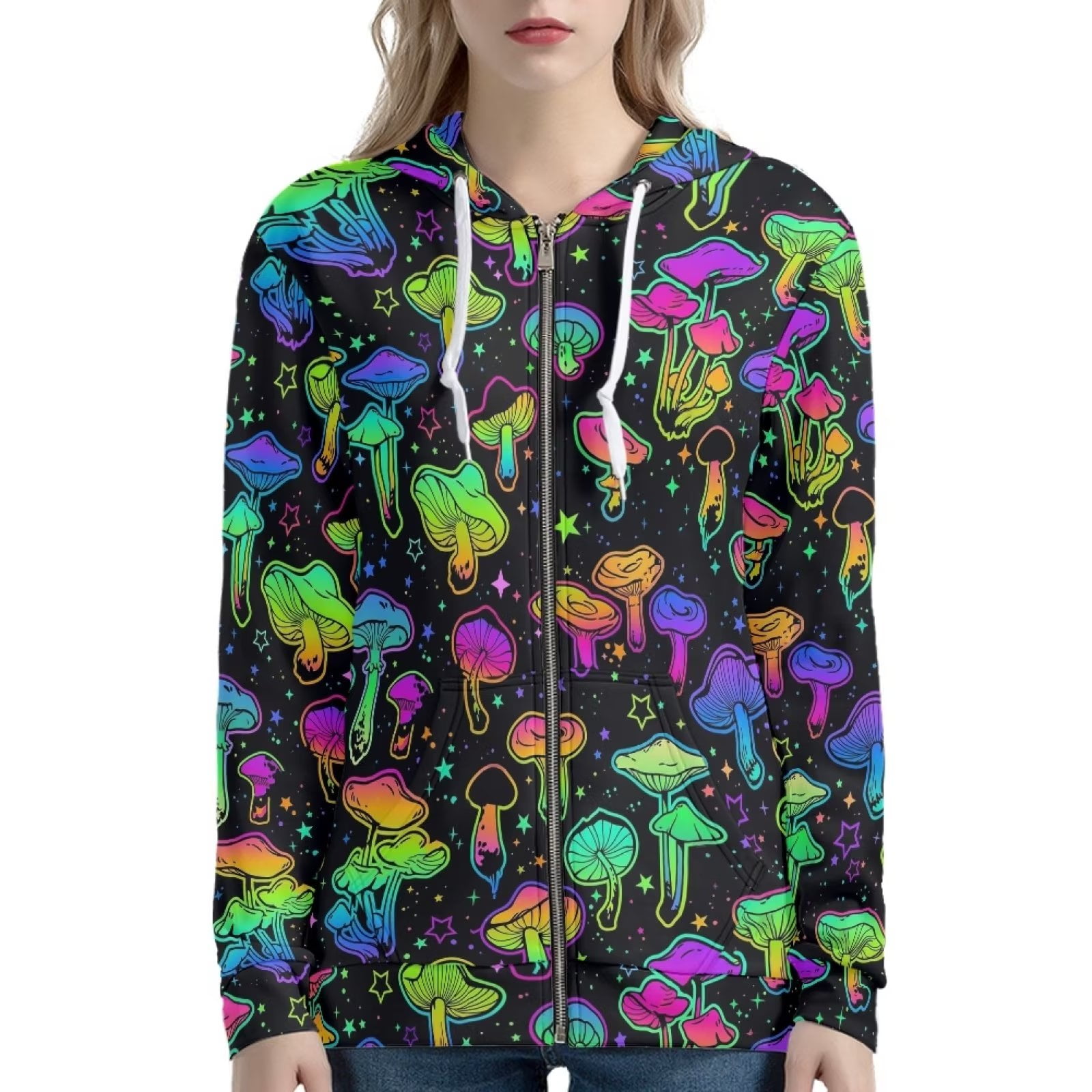 Trippy zip shop up hoodies