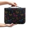 thumbnail image 1 of Renewold PU Leather Bible Covers Psychedelic Butterfly Christian Gifts for Women Size L Water-Resistant Pray Bag with Handle Zip Casual Custom Bible Tote Handbag for Girls, 1 of 6
