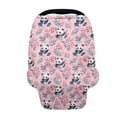 thumbnail image 1 of Renewold Panda Leaf Pink Baby Car Seat Covers Nursing Scarf Car Seat Canopy Shopping Cart Cover and High Chair Cover Protect Babies and Breastfeeding Mothers, 1 of 7
