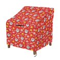 thumbnail image 1 of Renewold Patio Outdoor Chair Covers Waterproof Stacking Seat Cover Funiture Covering Christmas Decor for Lawn Lounge Seat, Swivel, Rocking Chairs, 32"W x 35"D x 36"H, Santa Claus Star Ho Ho Ho Red, 1 of 7