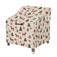 thumbnail image 1 of Renewold Patio Outdoor Chair Covers All Weather Protection High Back Bar Chair Cover Water Resistant Lawn Deck Furniture Cover Christmas Decor, 38"W x 38"D x 36"H, Reindeer Christmas Tree Snowflakes, 1 of 7