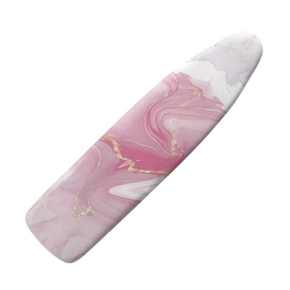 Renewold Pink Marble Stripes Ironing Board Cover and Pad Standard Size Foldable Ironing Board Covers with Padding Soft Cozy Nose Pocket Ironing Accessories