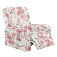 thumbnail image 1 of Renewold Plum Blossom Pink Stretch Recliner Chair Cover Washable Couch Cover Recliner 4 Pieces Polyester Spandex Reclining Slipcover Furniture Protector for Reclining Sofa, 1 of 8