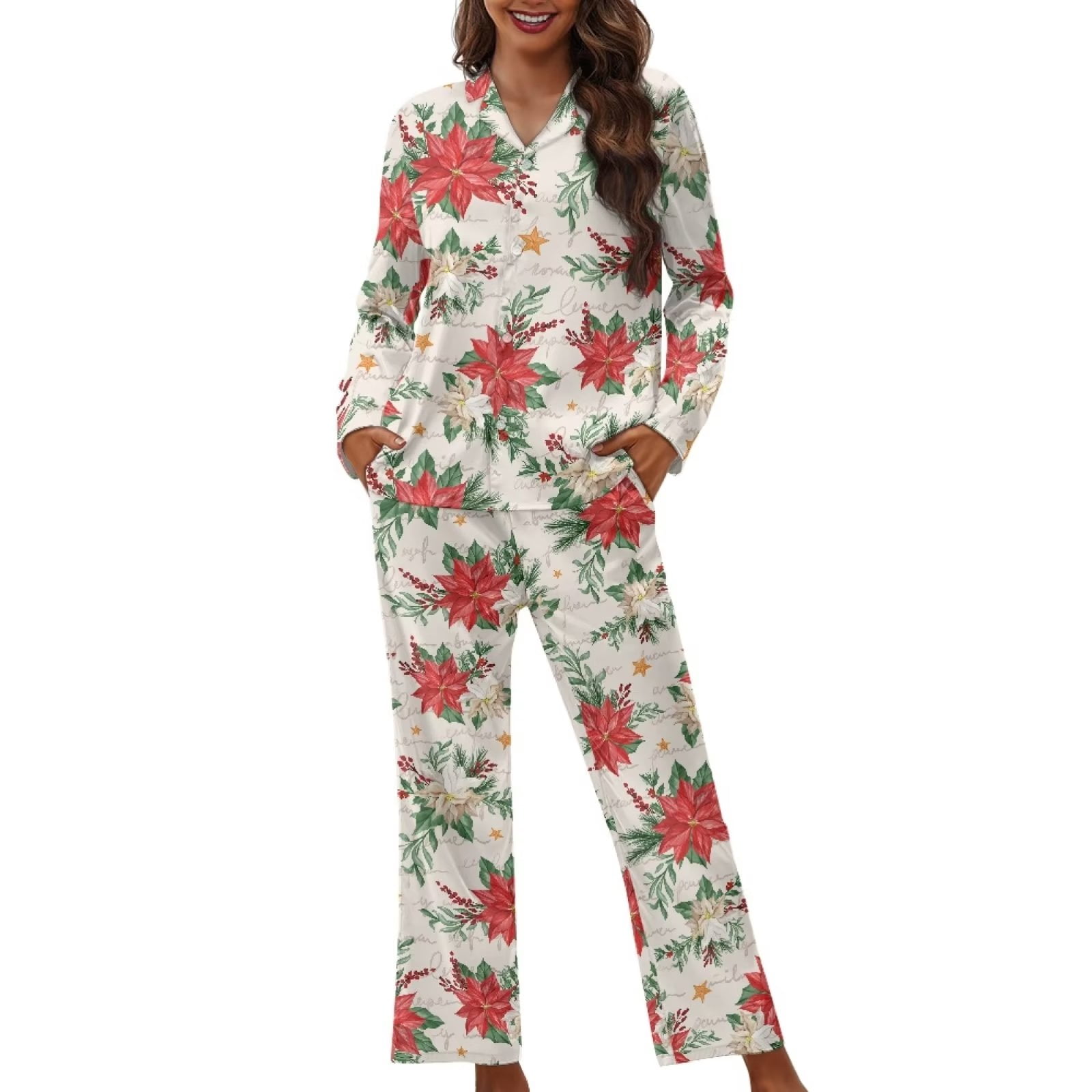 oelaio Lightening Deals Womens Pajamas Set for Women Daily Deals of The Day  Prime Today Only Christmas Pjs Family Set Black