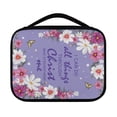 thumbnail image 1 of Renewold Practical Bible Bags for Women Zippered Bible Carrying Case Purple White Flowers Bible Protective Bag with Handle Christain Gifts Scripture Study Bag, 1 of 7